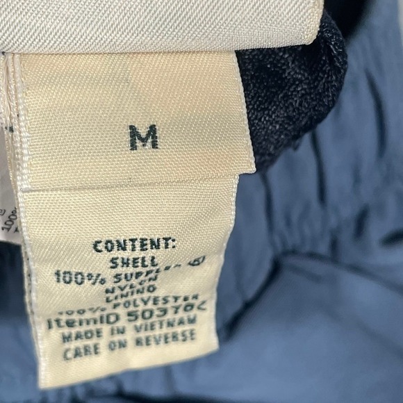 LL Bean Mens Nylon Swim Hiking Shorts Blue Elastic Waist Lightweight Medium - Picture 8 of 14